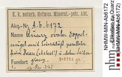 Etiketten zu Quarz (NHMW-MIN-Ab6172)